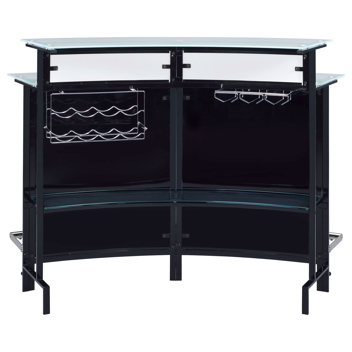 Keystone Glass Top Bar Unit Black