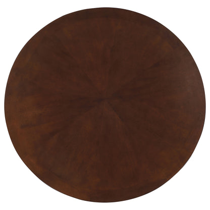 Marietta Round Wooden Game Table Tobacco