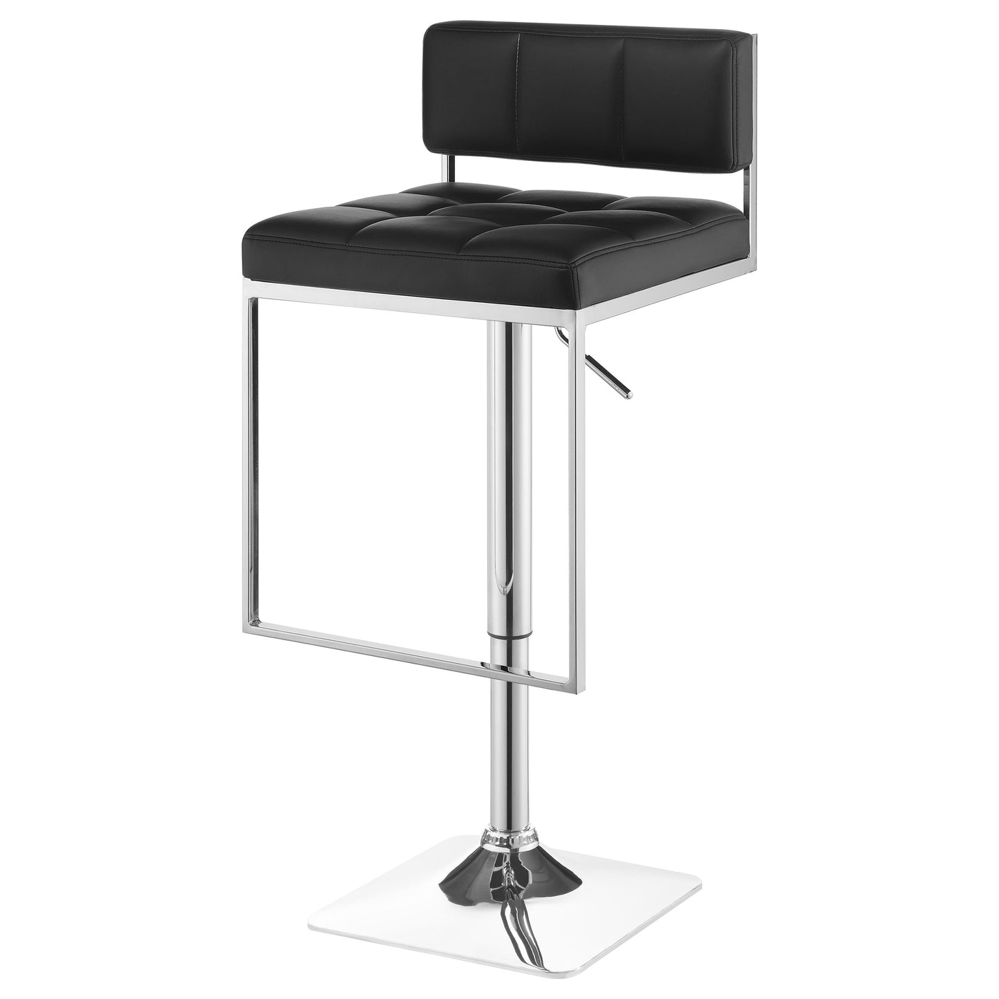 Alameda Adjustable Bar Stool Chrome and Black