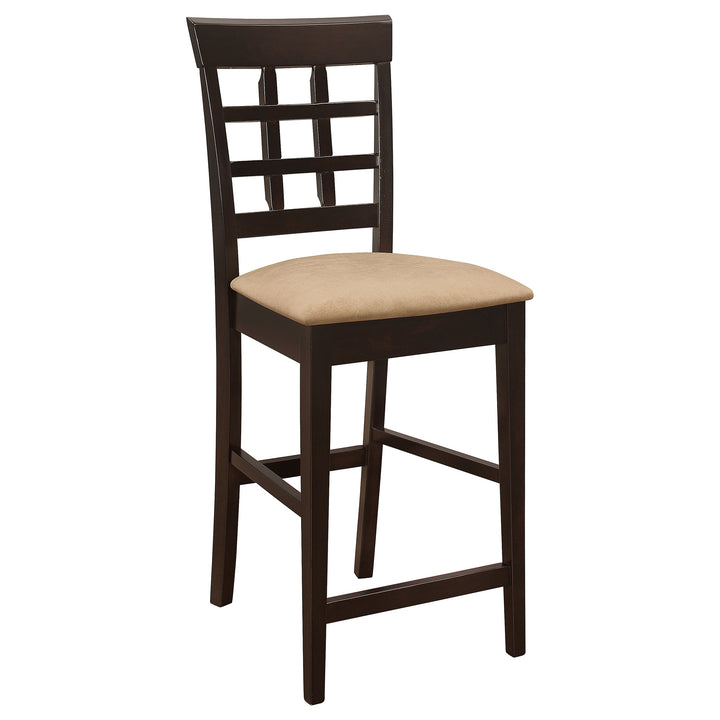 Gabriel Upholstered Counter Height Stools Cappuccino and Beige (Set of 2)