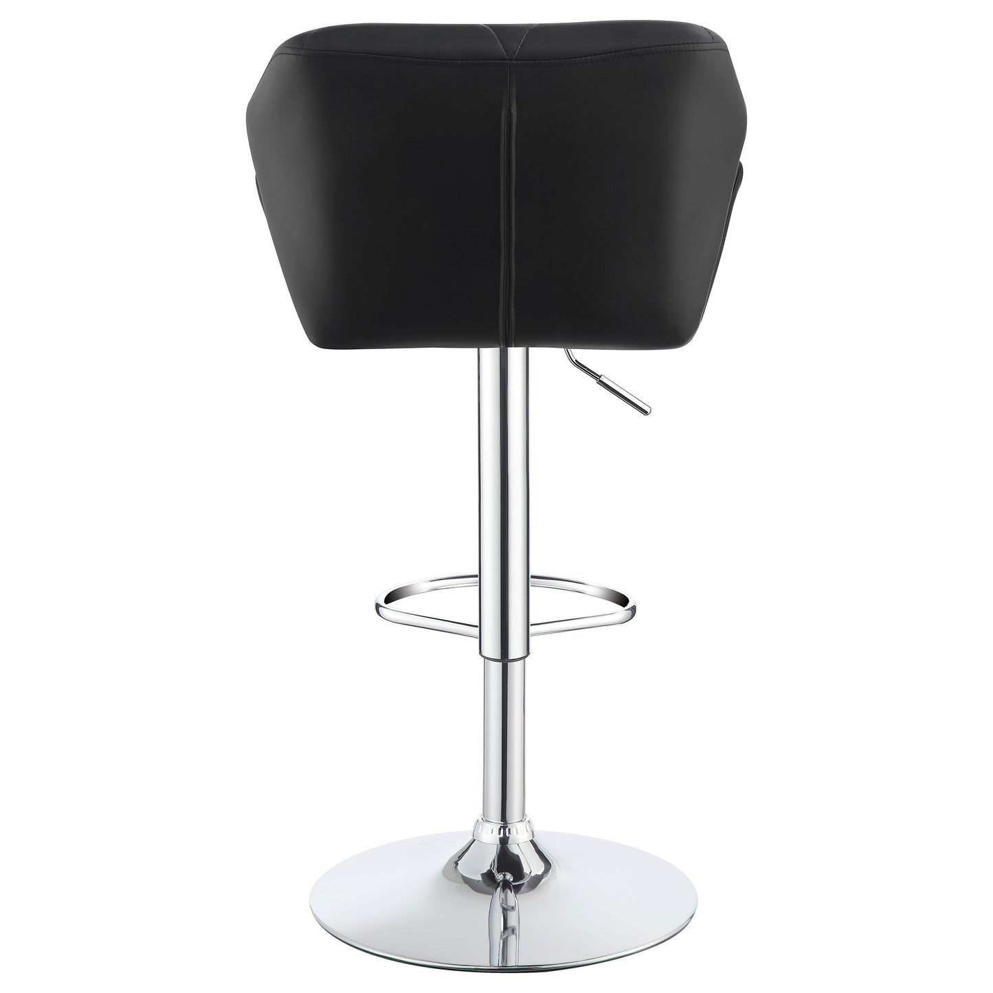 Berrington Adjustable Bar Stools Chrome and Black (Set of 2)