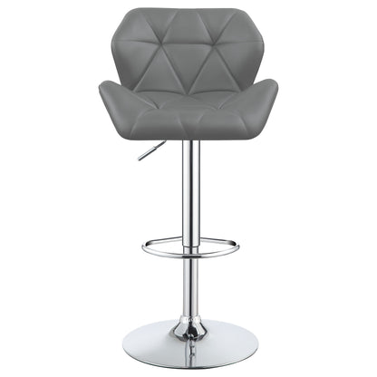 Berrington Adjustable Bar Stools Chrome and Grey (Set of 2)