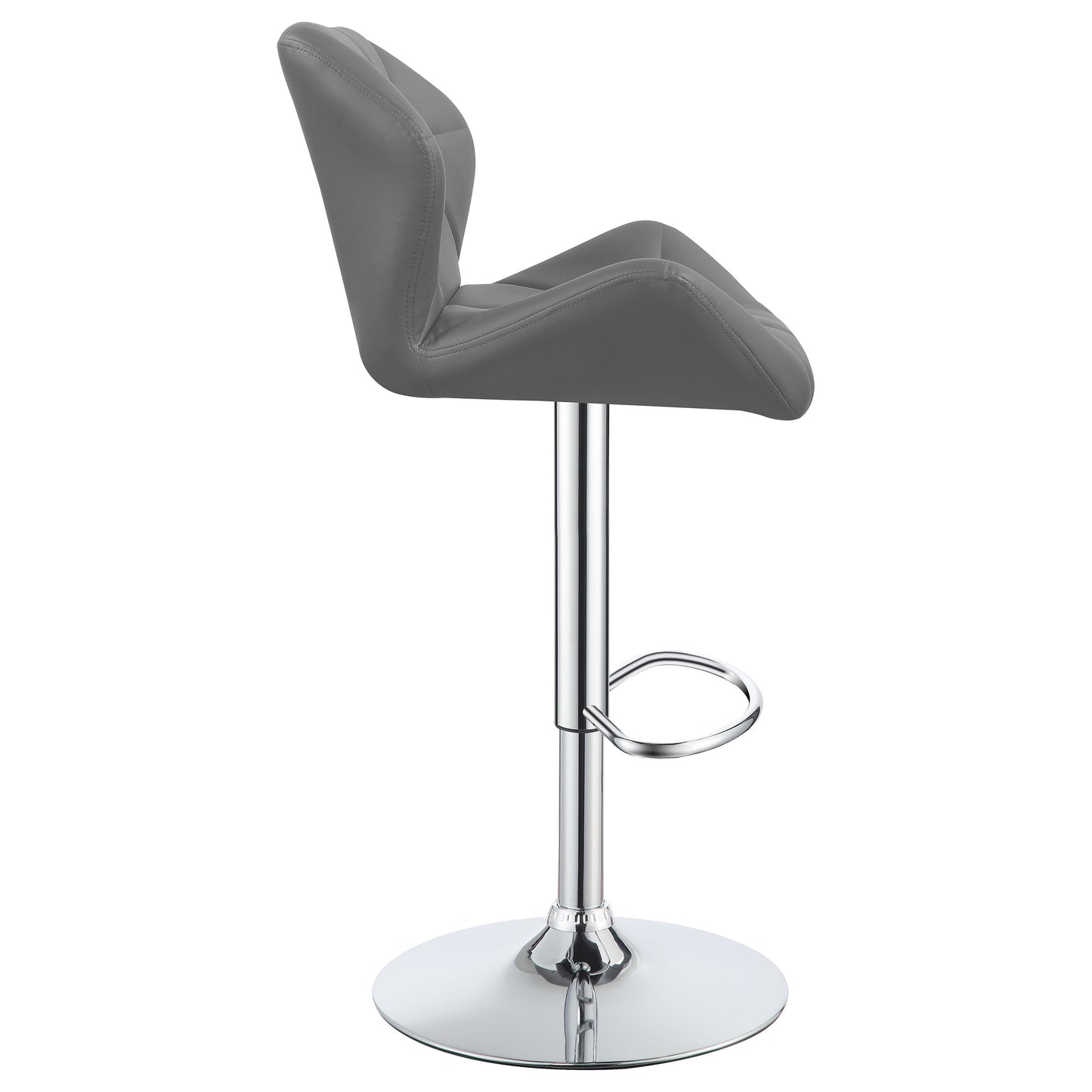 Berrington Adjustable Bar Stools Chrome and Grey (Set of 2)