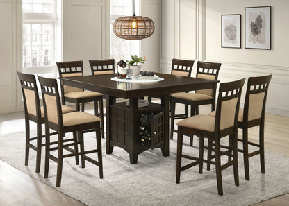 Gabriel Square Counter Height Dining Table Cappuccino