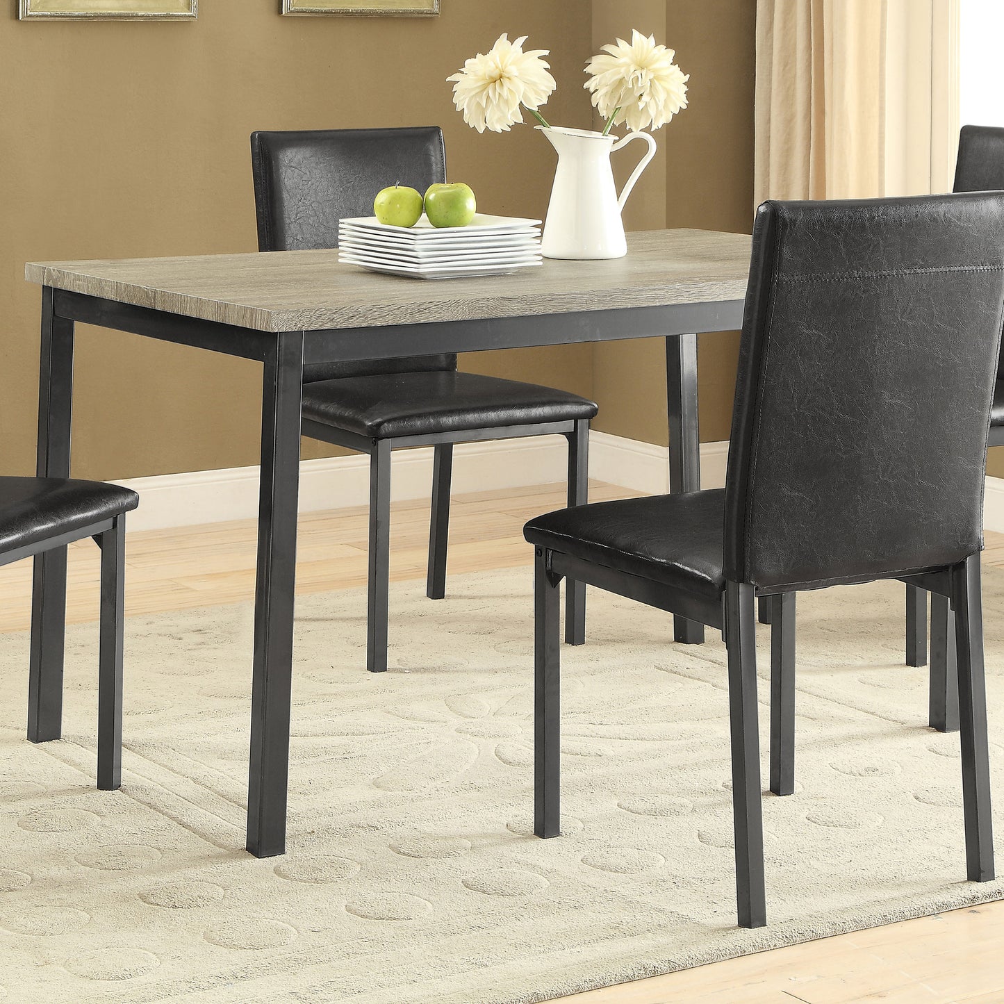 Garza Rectangular Dining Table Black