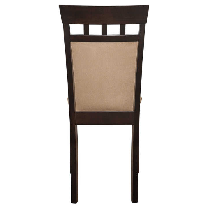 Gabriel Upholstered Side Chairs Cappuccino and Tan (Set of 2)