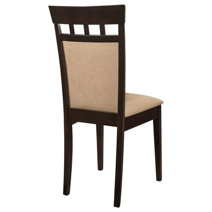 Gabriel Upholstered Side Chairs Cappuccino and Tan (Set of 2)