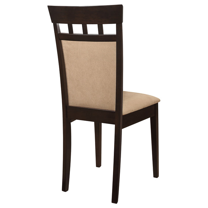 Gabriel Upholstered Side Chairs Cappuccino and Tan (Set of 2)