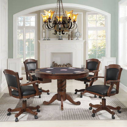 Turk 5-piece Game Table Set Tobacco and Black