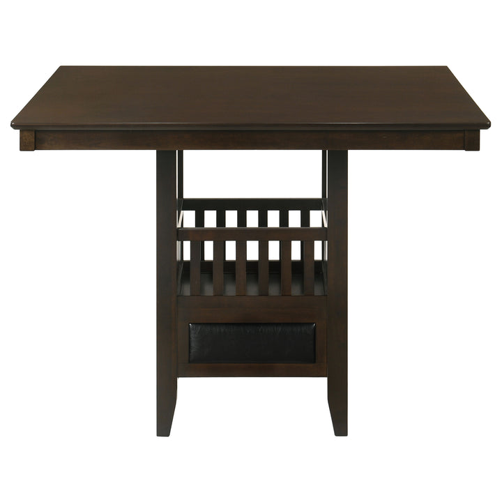 Jaden Square Counter Height Table with Storage Espresso