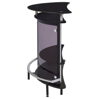 Amarillo 2-tier Bar Unit Black and Chrome