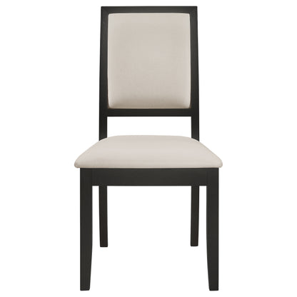 Louise 5-piece Dining Set Black and Cream