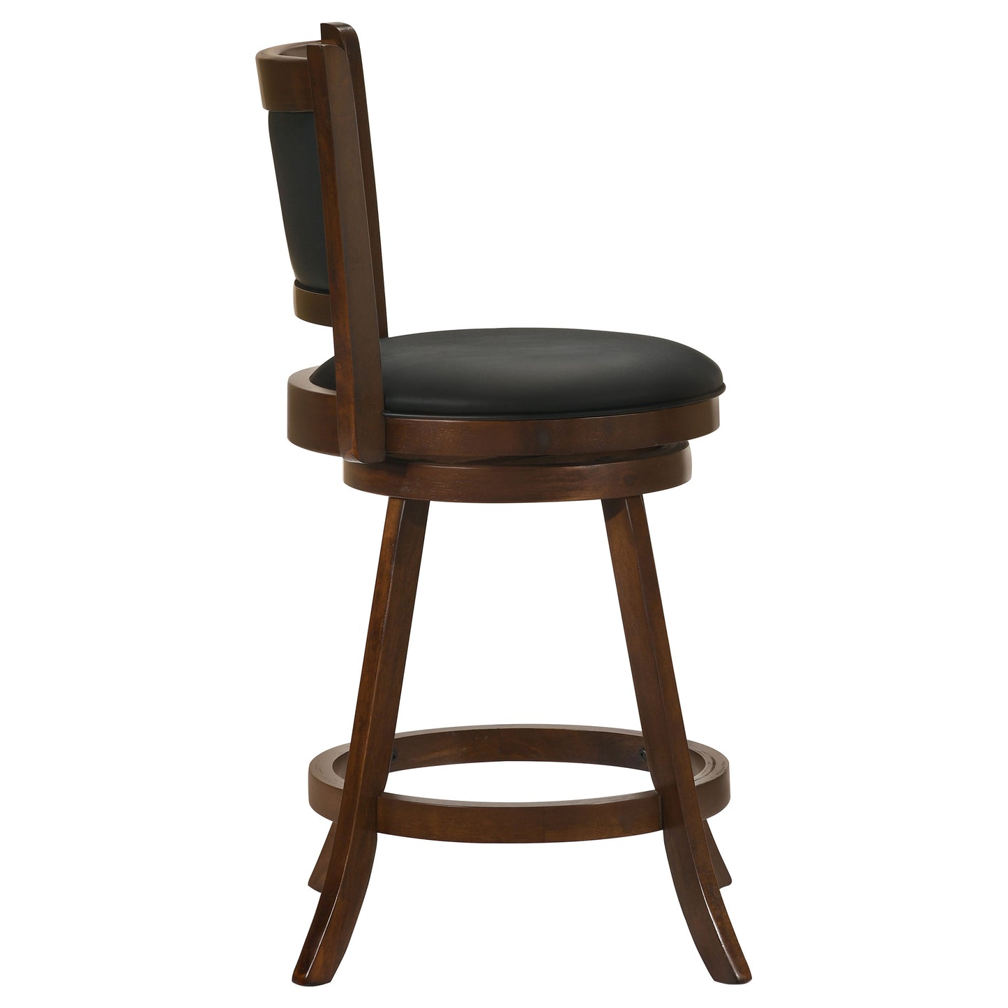 Broxton Upholstered Swivel Counter Height Stools Chestnut and Black (Set of 2)