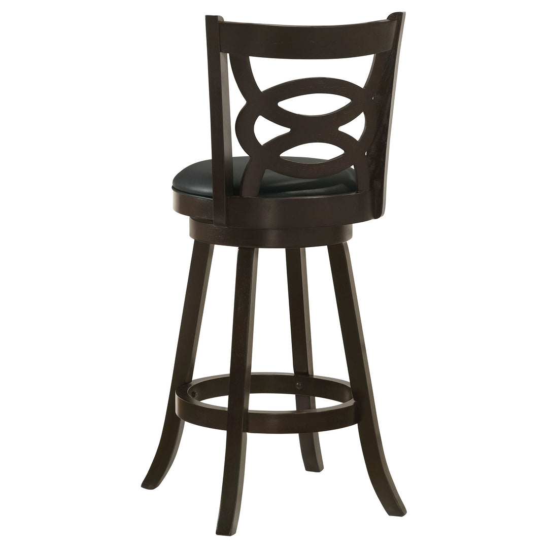 Calecita Swivel Bar Stools with Upholstered Seat Cappuccino (Set of 2)