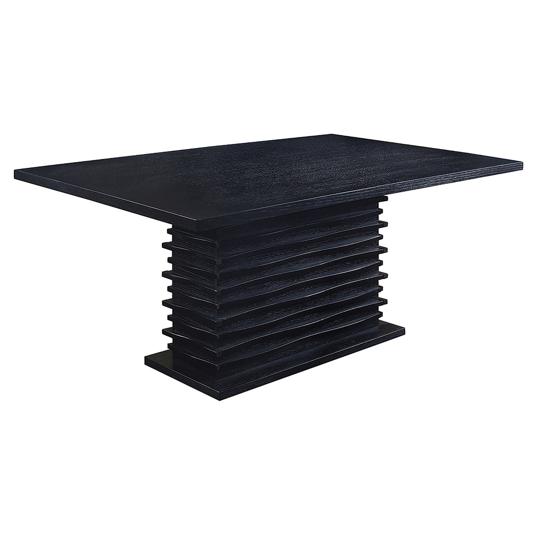 Stanton Rectangle Pedestal Dining Table Black