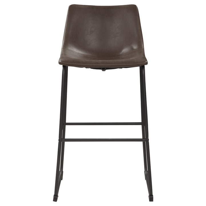 Michelle Armless Bar Stools Two-tone Brown and Black (Set of 2)