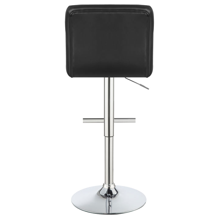 Lenny Adjustable Bar Stools Chrome and Black (Set of 2)