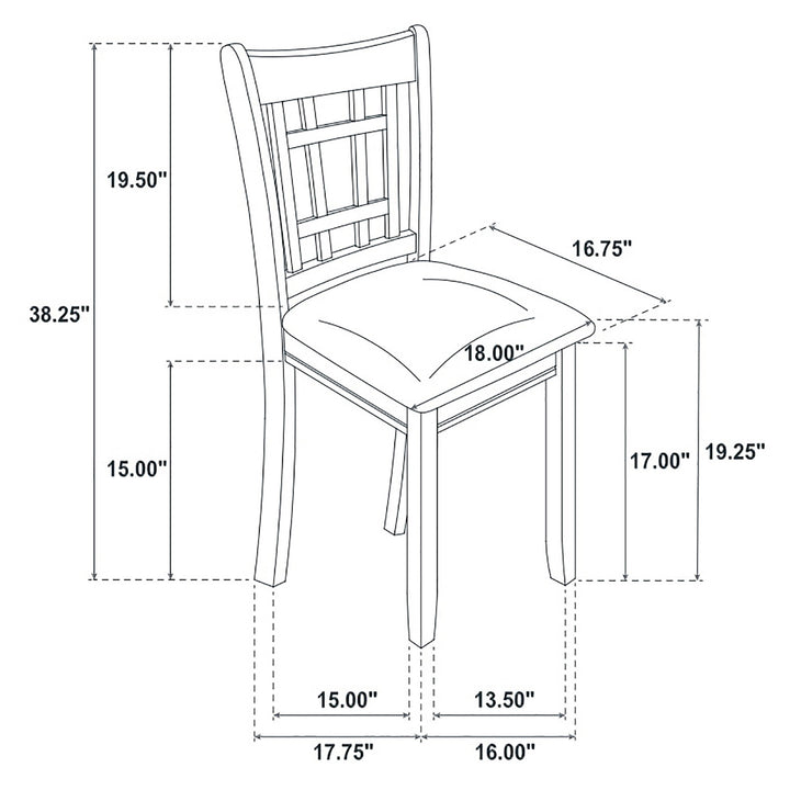 Lavon 5-piece Dining Room Set Espresso and Black