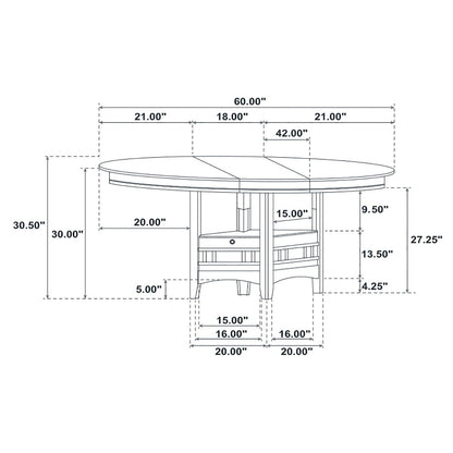 Lavon Dining Table with Storage Espresso