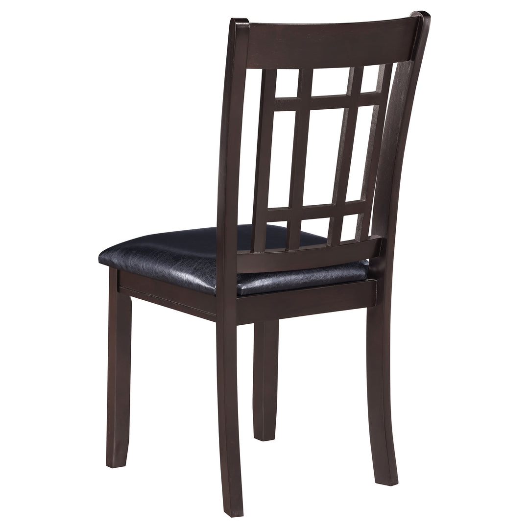 Lavon Padded Dining Side Chairs Espresso and Black (Set of 2)