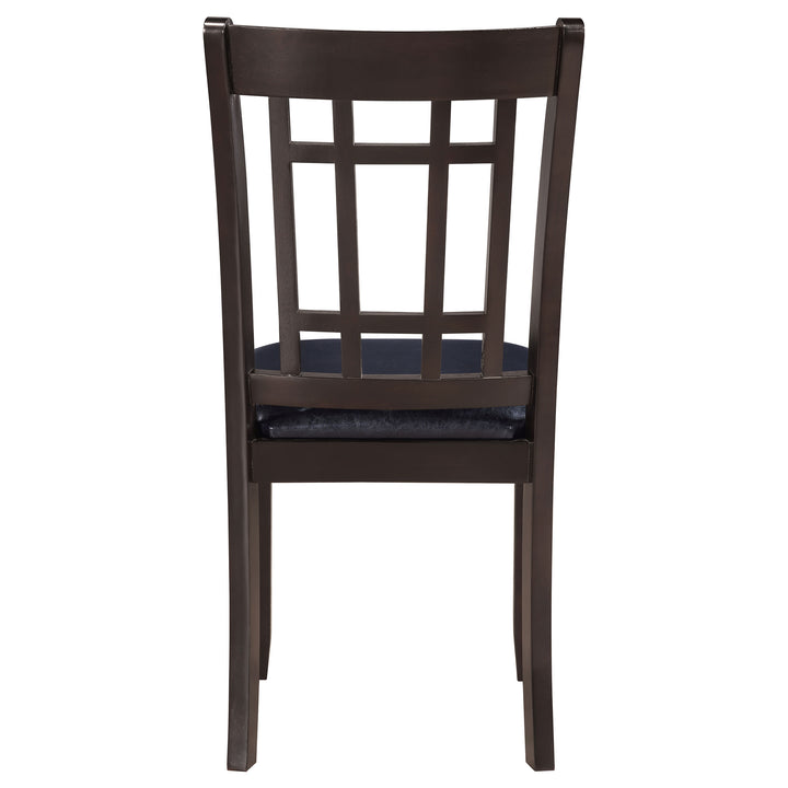 Lavon Padded Dining Side Chairs Espresso and Black (Set of 2)