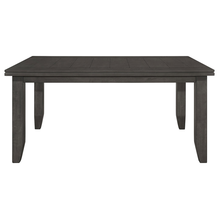 Dalila Rectangular Plank Top Dining Table Dark Grey