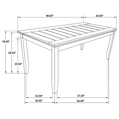 Dalila Rectangular Dining Table Cappuccino