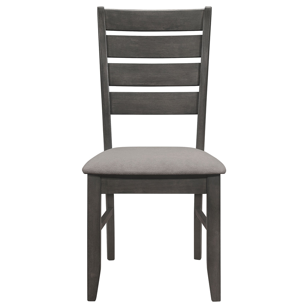 Dalila Ladder Back Side Chair (Set of 2) Grey and Dark Grey