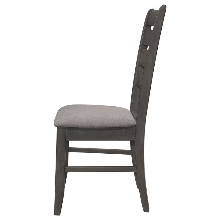 Dalila Ladder Back Side Chair (Set of 2) Grey and Dark Grey