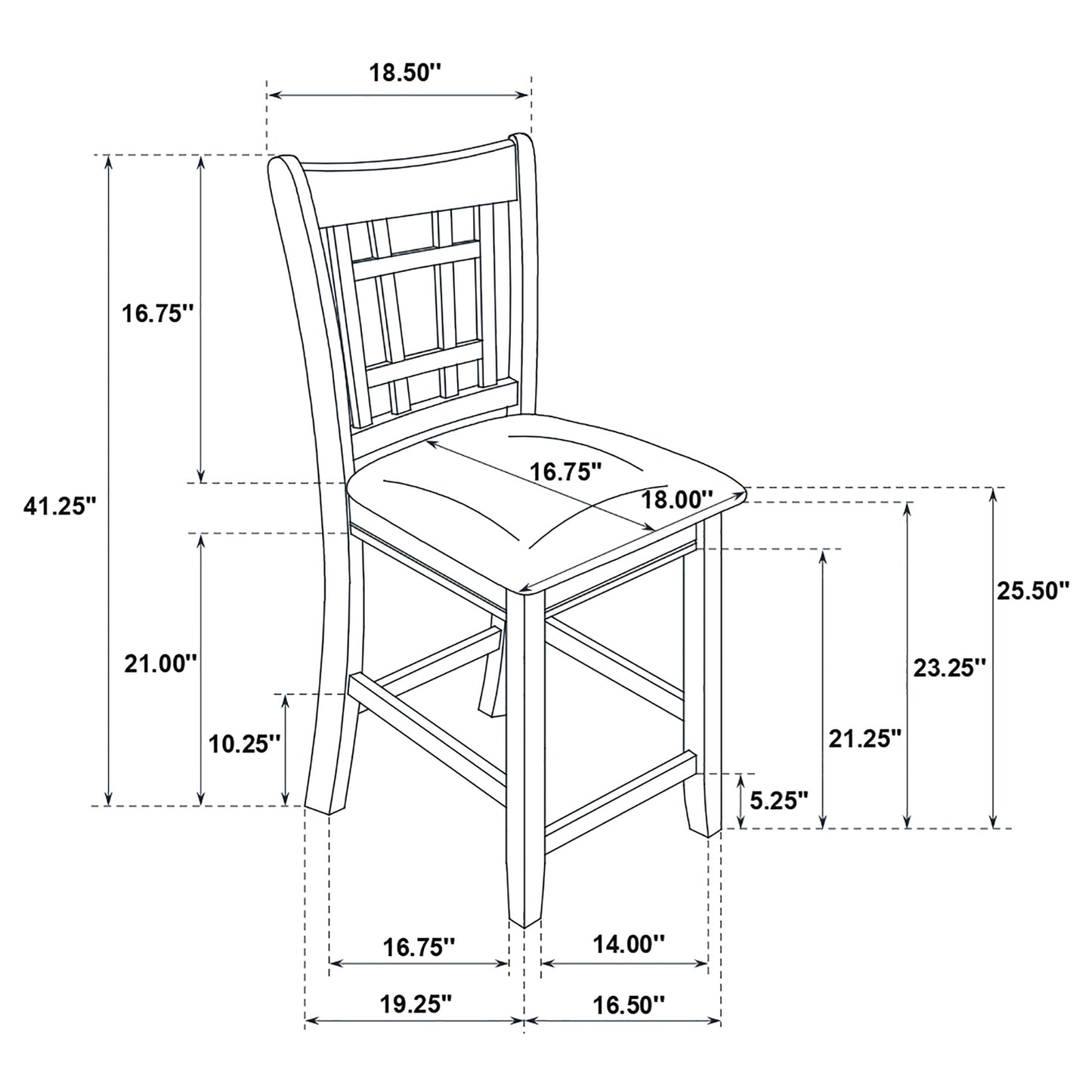 Lavon 5-piece Counter Height Dining Room Set Espresso and Black