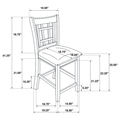 Lavon 5-piece Counter Height Dining Room Set Espresso and Black