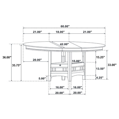 Lavon Oval Counter Height Table Espresso