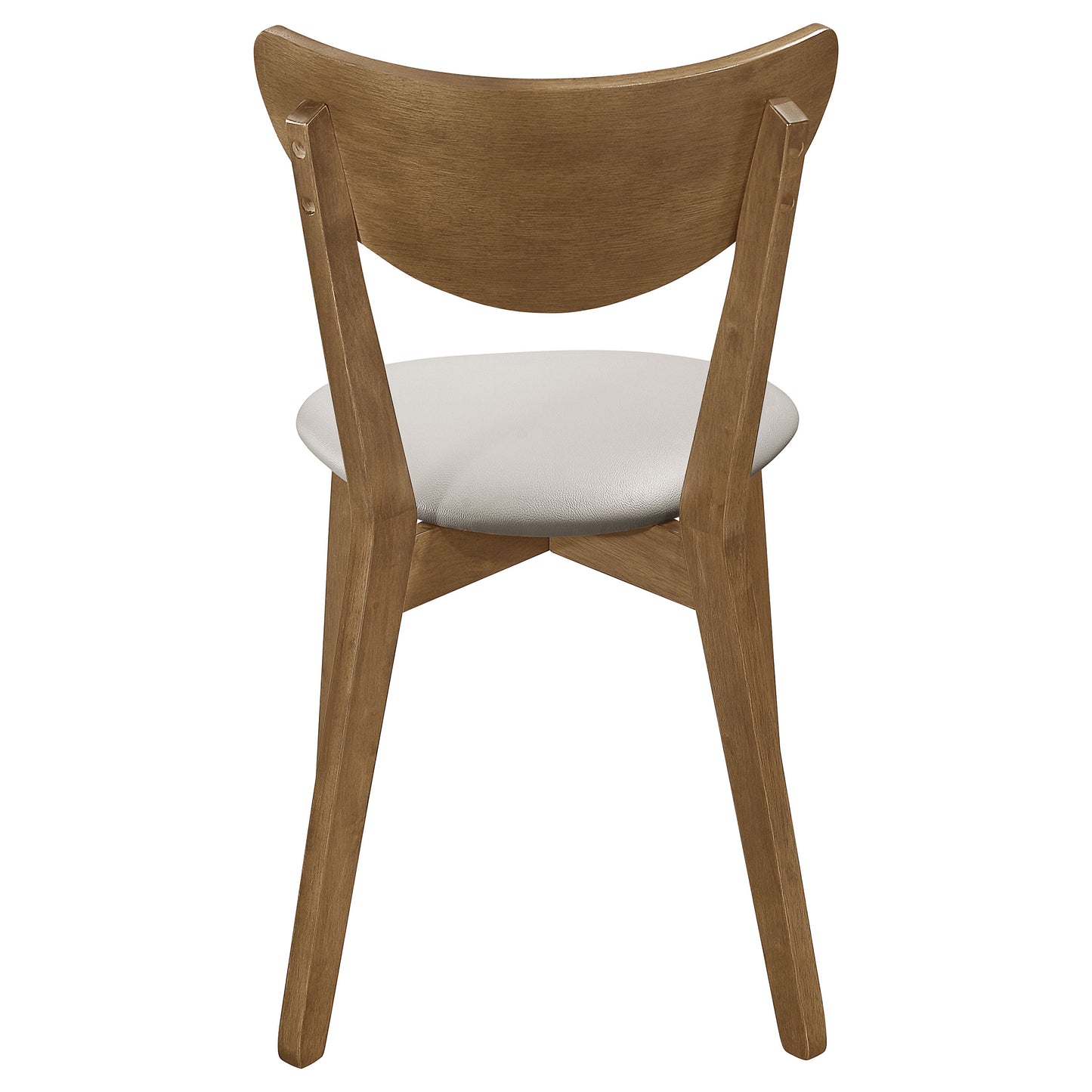 Kersey Dining Side Chairs with Curved Backs Beige and Chestnut (Set of 2)