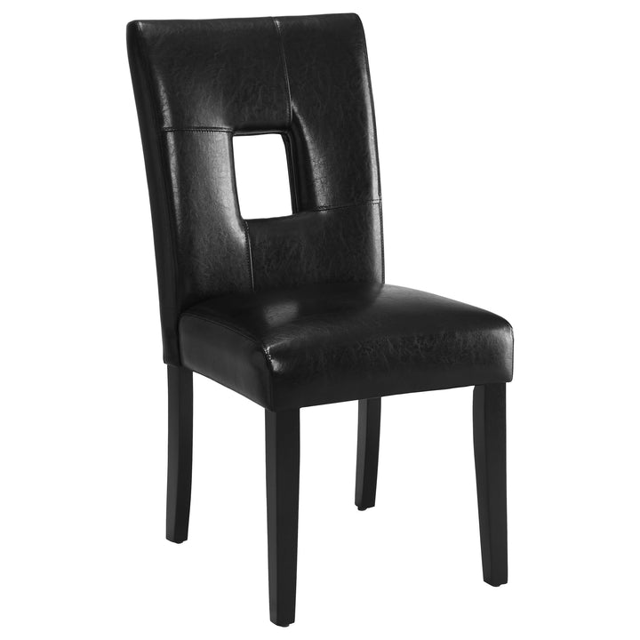 Shannon Open Back Upholstered Dining Chairs Black (Set of 2)