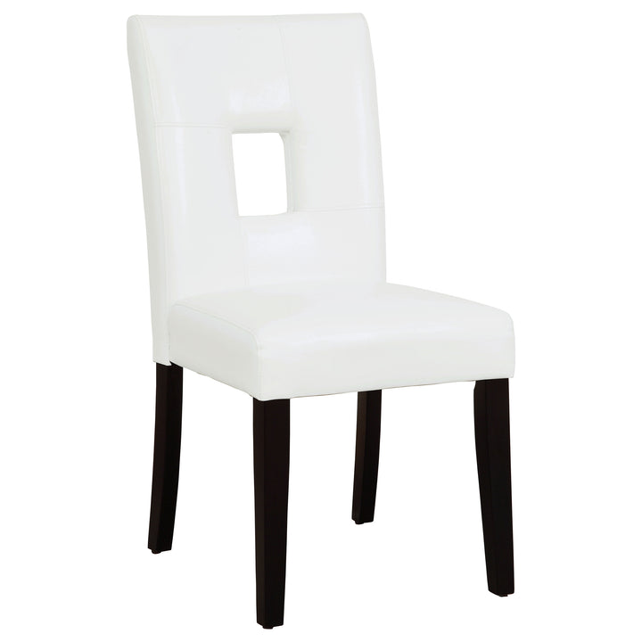 Shannon Open Back Upholstered Dining Chairs White (Set of 2)