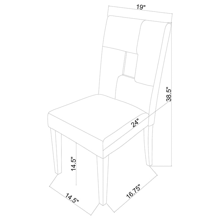 Shannon Open Back Upholstered Dining Chairs White (Set of 2)