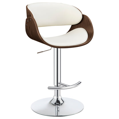 Dana Adjustable Bar Stool Ecru and Chrome