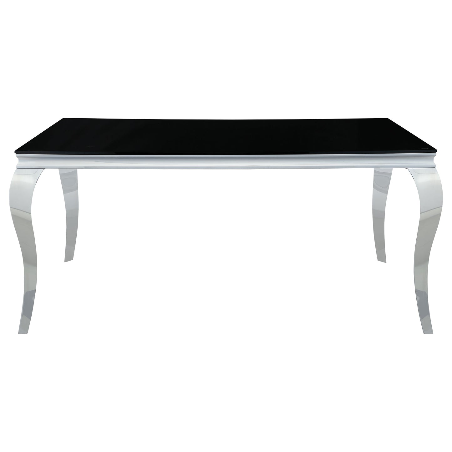 Carone Rectangular Dining Table Chrome and Black