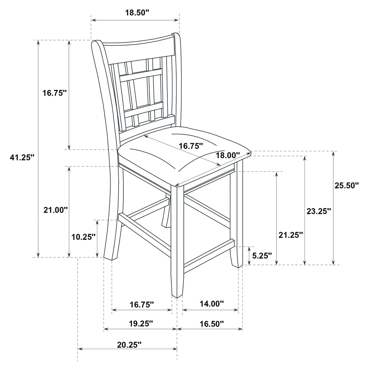 Lavon 5-piece Counter Height Dining Room Set Light Chestnut and Espresso