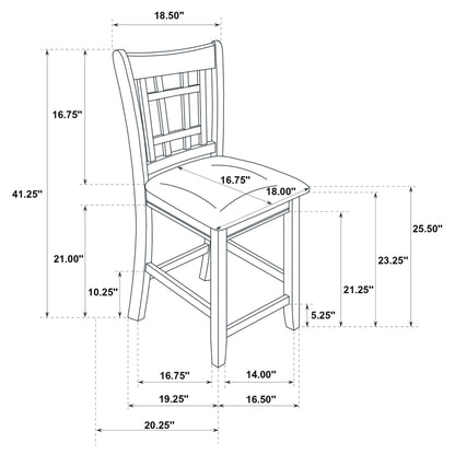 Lavon 5-piece Counter Height Dining Room Set Light Chestnut and Espresso