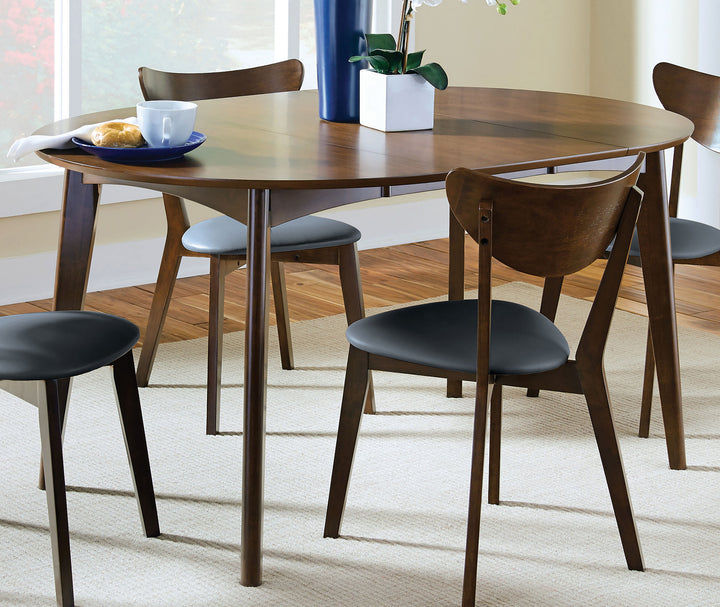 Jedda Oval Dining Table Dark Walnut