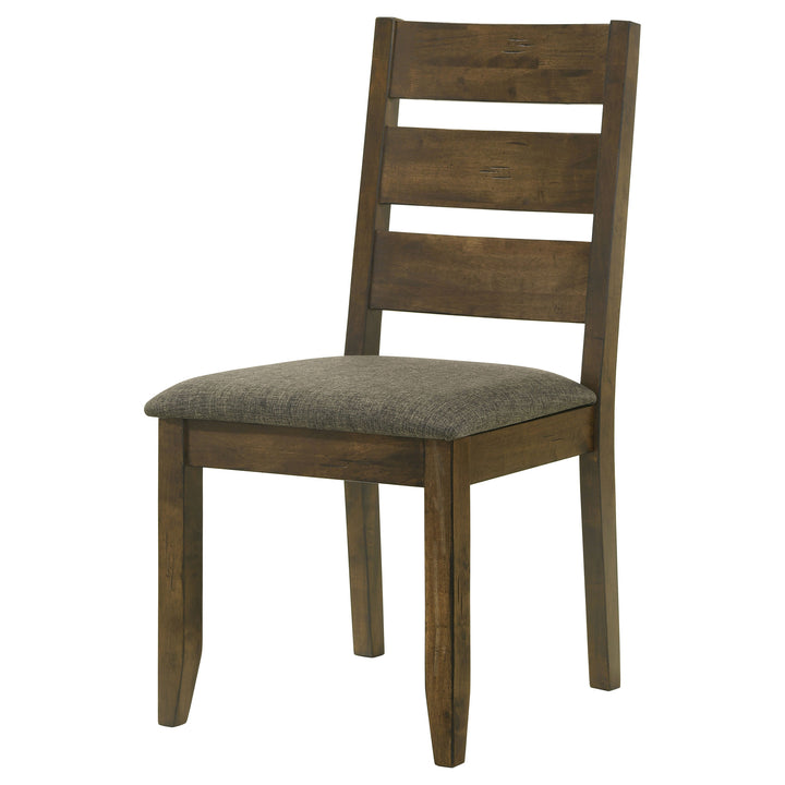 Alston Ladder Back Dining Side Chairs Knotty Nutmeg and Brown (Set of 2)