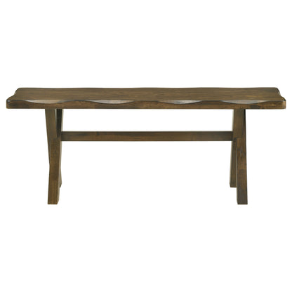 Alston X-shaped Dining Bench Knotty Nutmeg