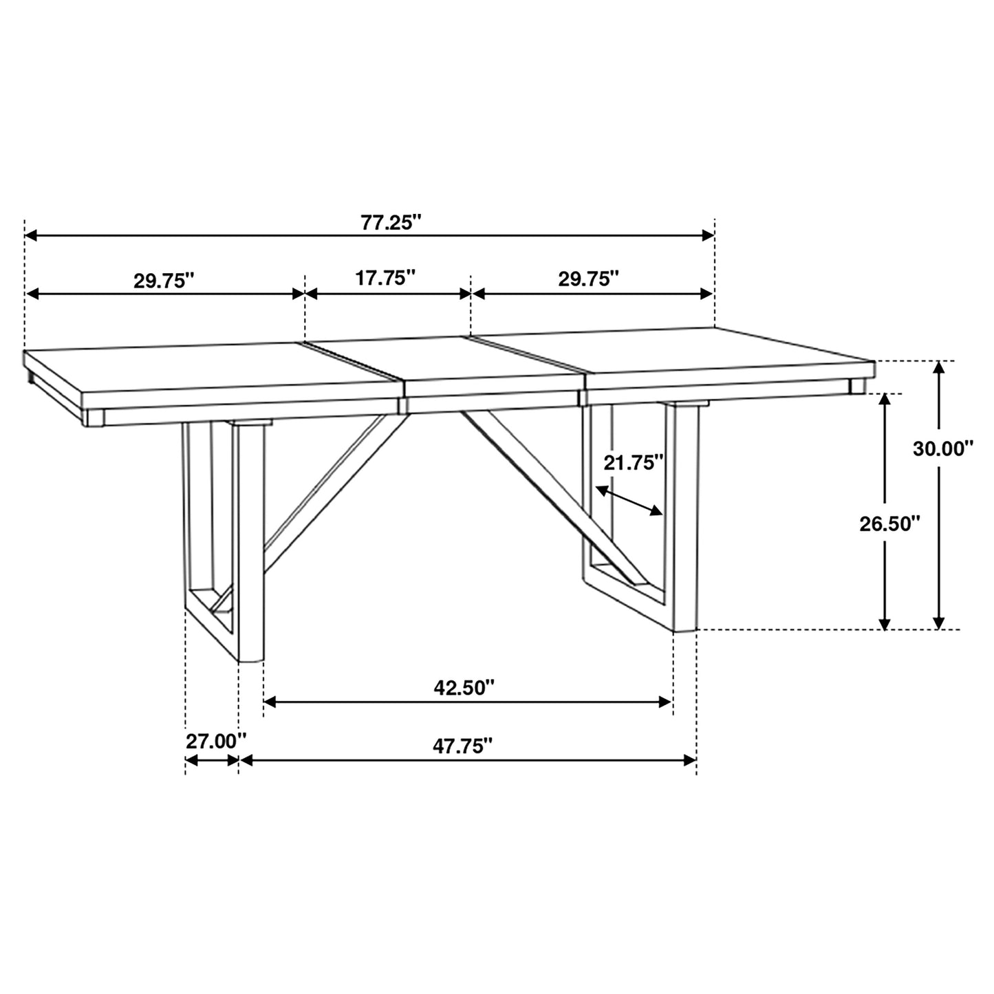 Spring Creek Dining Table with Extension Leaf Natural Walnut