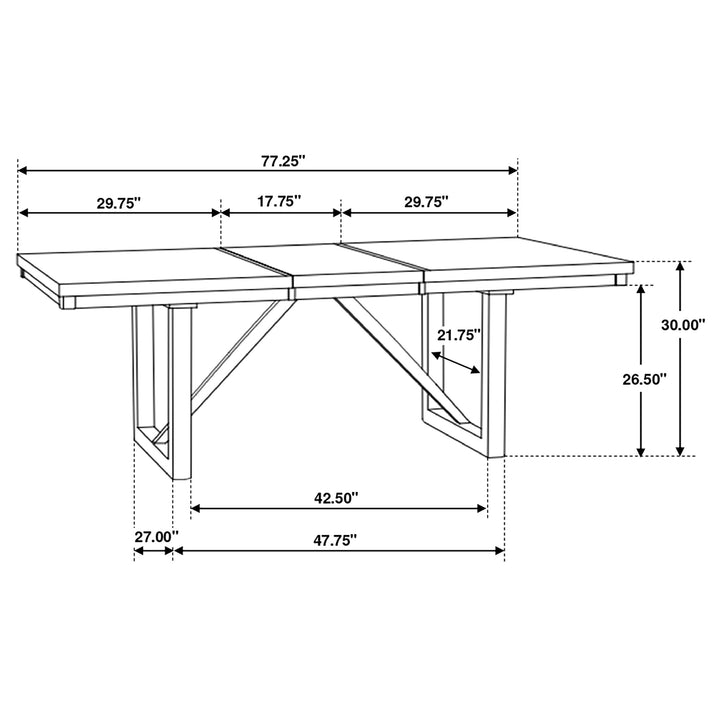 Spring Creek Dining Table with Extension Leaf Natural Walnut