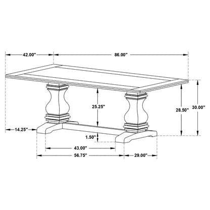 Parkins Dining Room Set Rustic Espresso and Beige