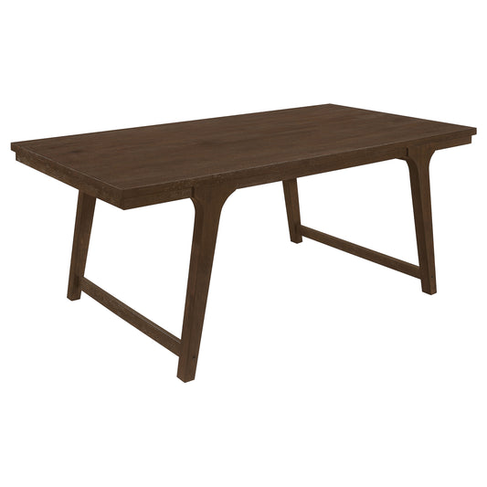 Reynolds Rectangular Dining Table Brown Oak