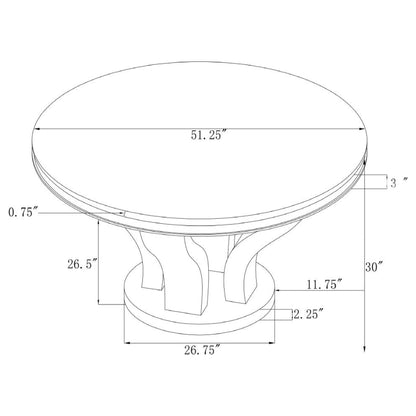 Anchorage Round Dining Table Chrome and Black