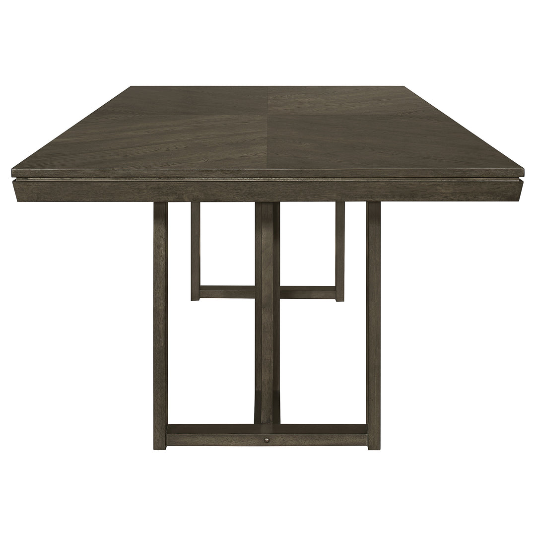 Kelly 5-piece Rectangular Dining Table Set Beige and Dark Grey