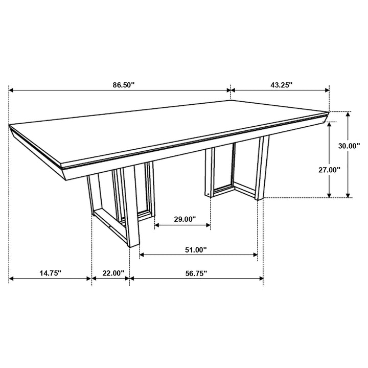 Kelly 5-piece Rectangular Dining Table Set Beige and Dark Grey